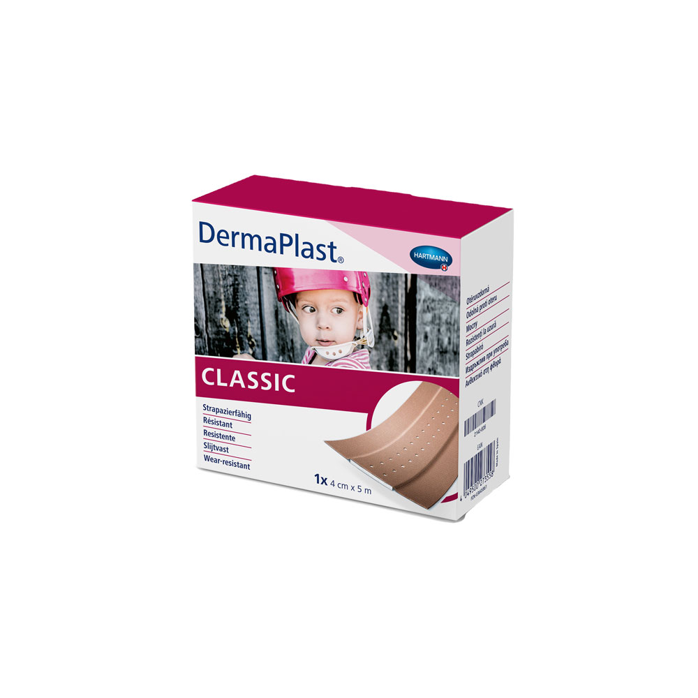 Hartmann DermaPlast classic, Wundpflaster, 1 Rolle, 5 m x 4 cm