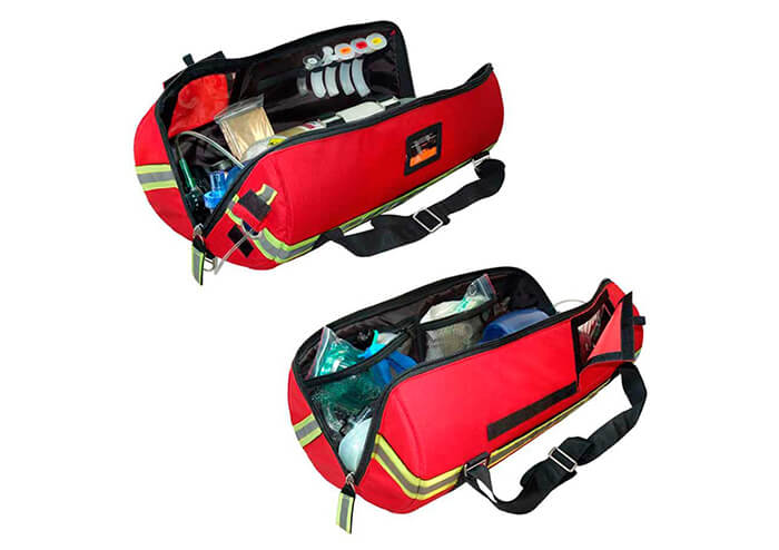 Sauerstofftaschen Aufgeklappte Sauerstofftaschen.