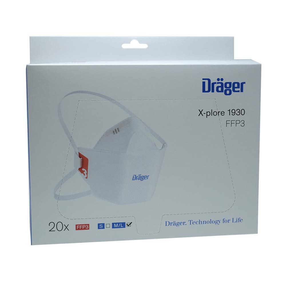 Dräger FFP3 Atemschutzmaske X-plore® 1930, Packung, 20 Stück