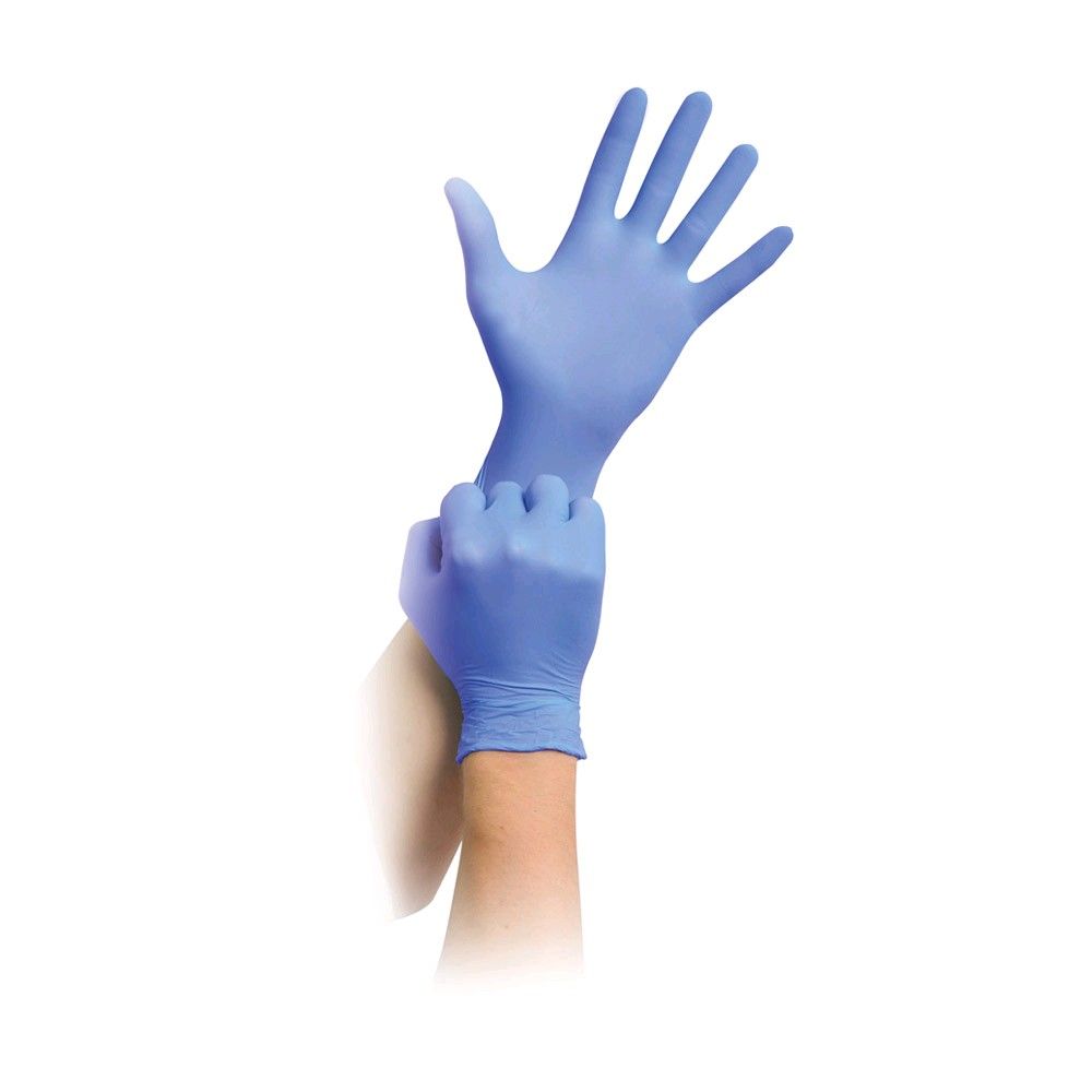 MaiMed solution 100 Nitril-Handschuhe puderfrei, blau-violett, XS