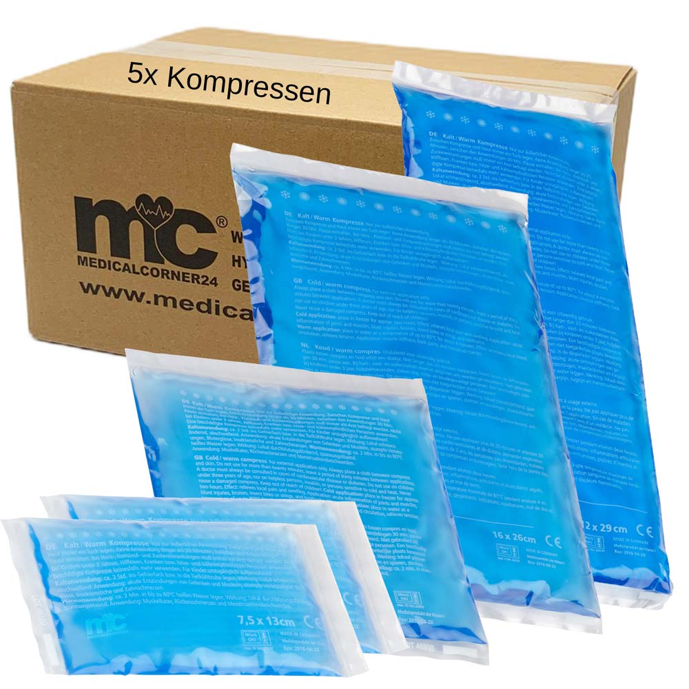 1 Set Kalt Warm Kompressen, 4 Größen, 5 St.