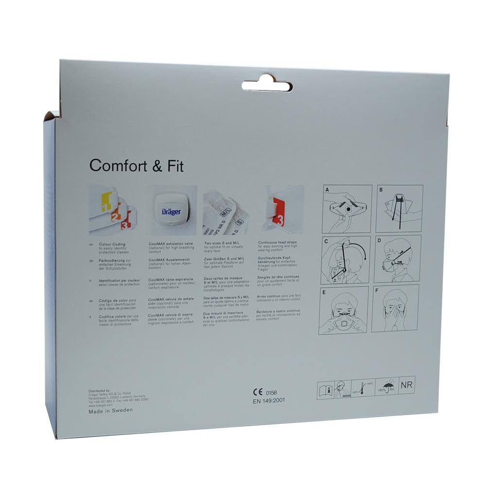 Dräger FFP3 Atemschutzmaske X-plore® 1930, Packung, 20 Stück