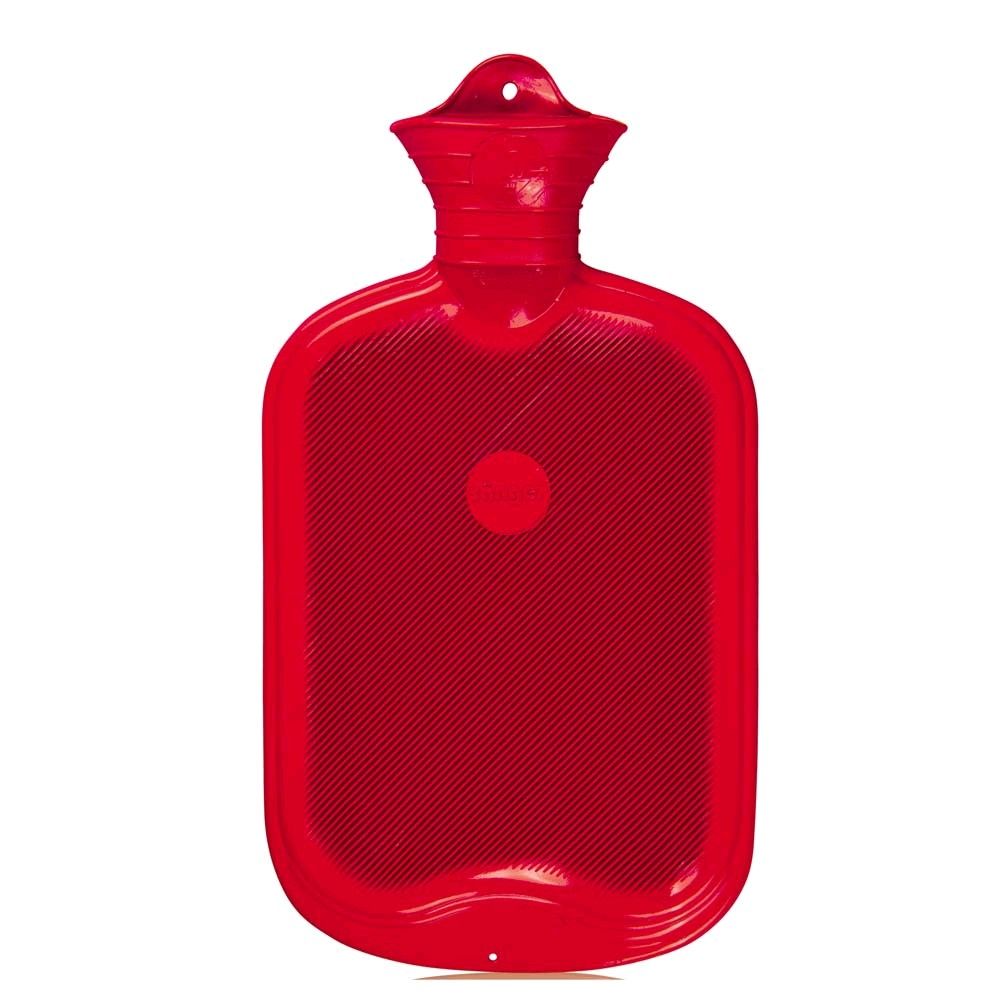Sänger Gummi-Wärmflasche, einseitig Lamellen, 2 Liter, rot