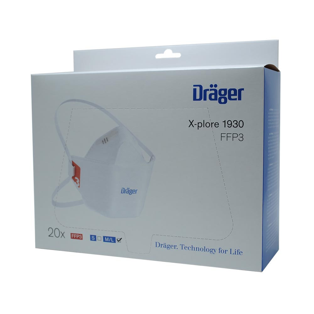 Dräger FFP3 Atemschutzmaske X-plore® 1930, Packung, 20 Stück