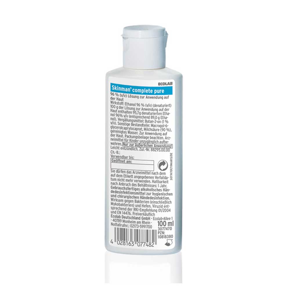 Ecolab Händedesinfektion Skinman Complete pure, 100 ml