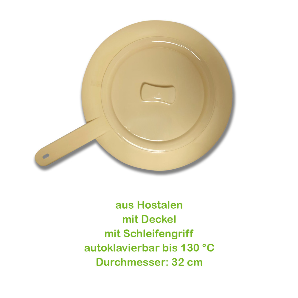 Behrend Steckbecken aus Hostalen, Schleifengriff, Deckel, 32 cm