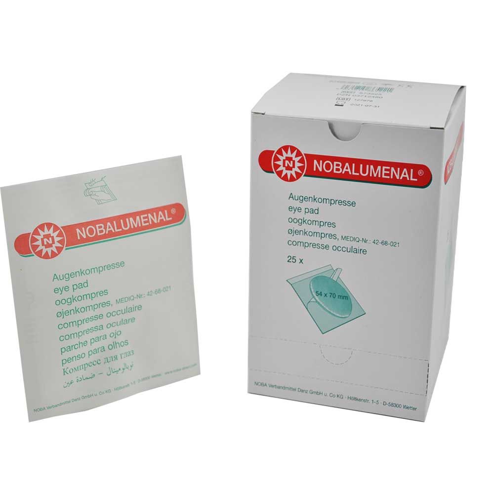 NOBALUMENAL® steril, Augenkompresse, Vliesstoff, 54x70mm, 25St