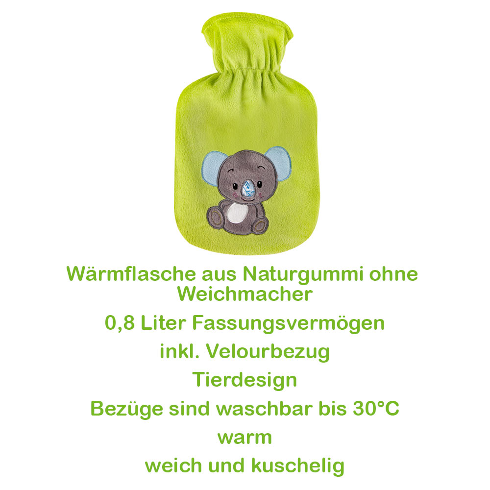 Sänger 0,8 Liter Wärmflasche "Koala Chloe", mit Velourbezug