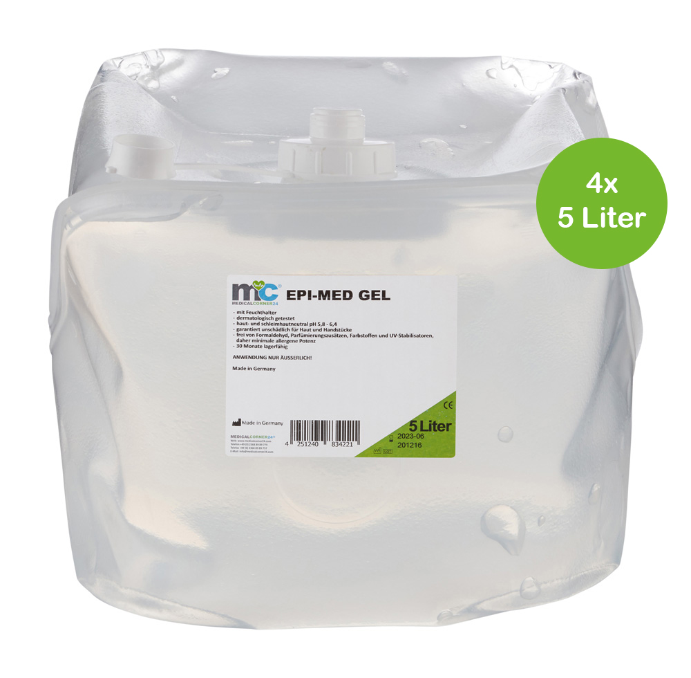 IPL Gel Epimed, IPL Kontaktgel für Haarentfernung, 4 x 5 l Cubitainer