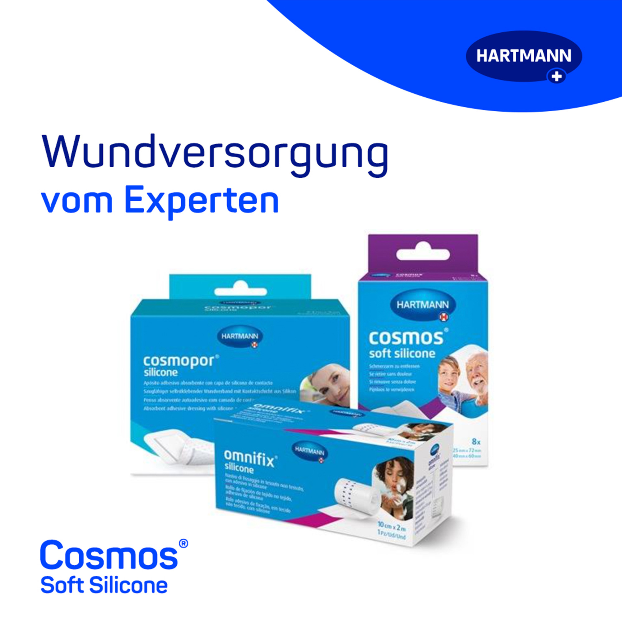 Hartmann Cosmos® soft silicone Pflasterstrips in 2 verschiedenen Größen