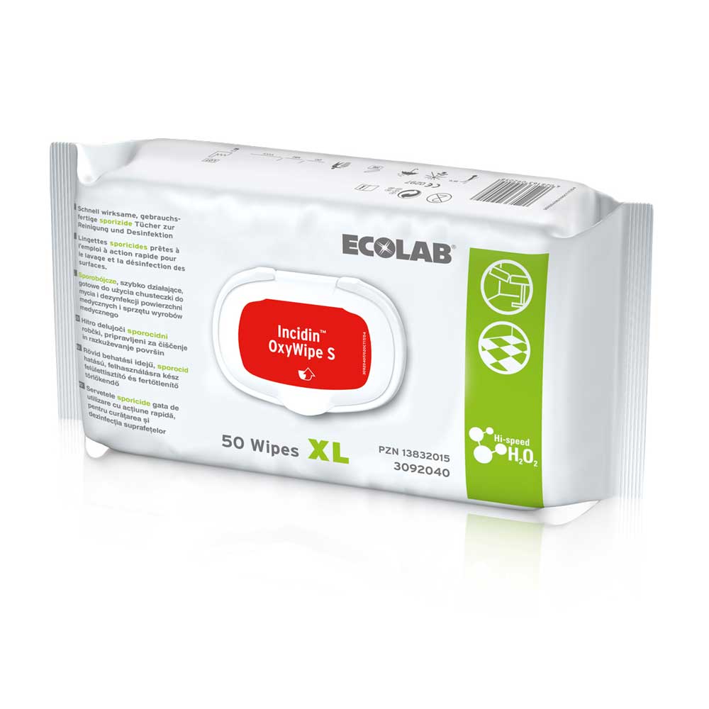 Ecolab Flächendesinfektionstücher Incidin OxyWipe S, 50 St