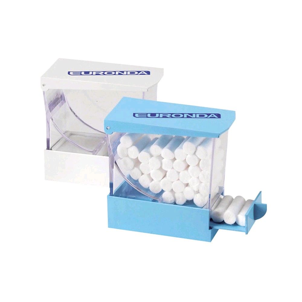 Euronda Monoart Watterollenspender für ca. 40 Zahnwatterollen, blau