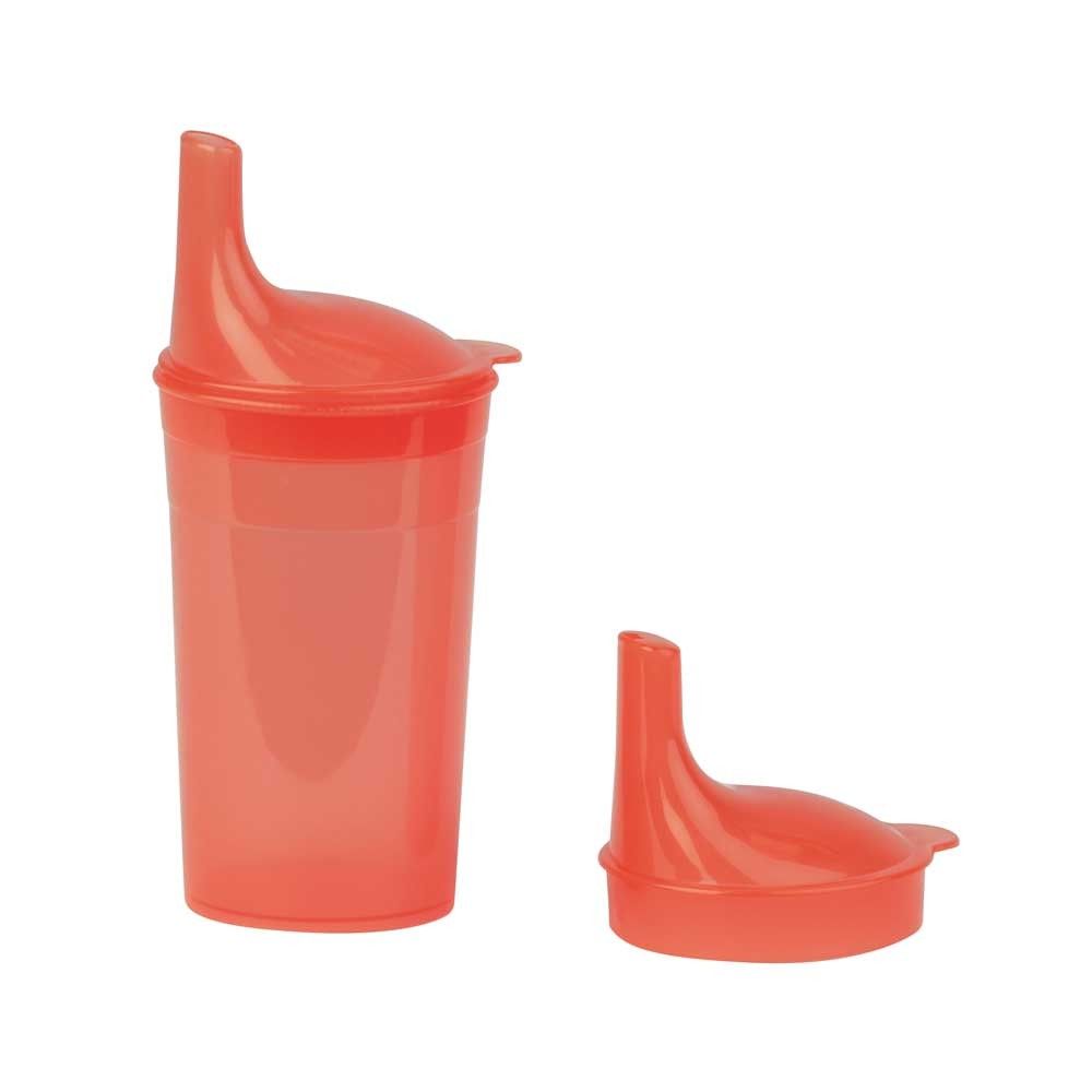 Behrend Trinkbecher-Set Color, 2 Mundstücke Tee/Brei, 250 ml, rot