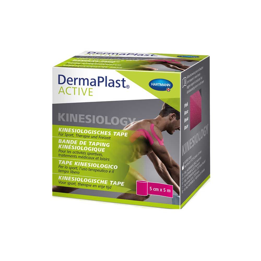 Hartmann DermaPlast Active Kinesiologie Tape, latexfrei, 5cmx5m, pink