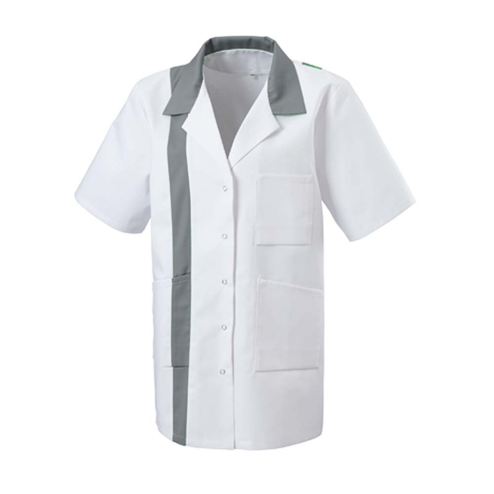 Exner Arzt-Kittel, 1/4 Arm, Brust-/Seitentaschen, silber grau, XS
