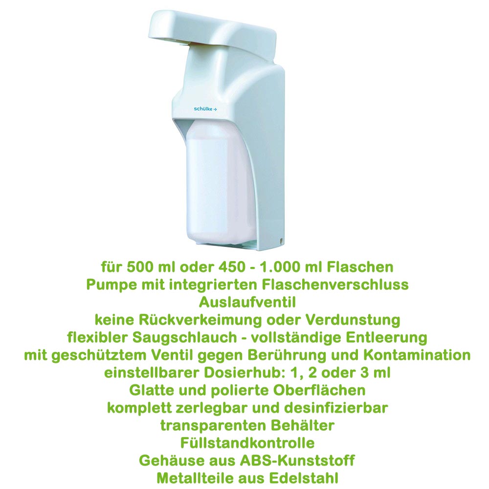 Schülke sm2 universal Desinfektionsmittel-Spender, 450-1000 ml, weiß
