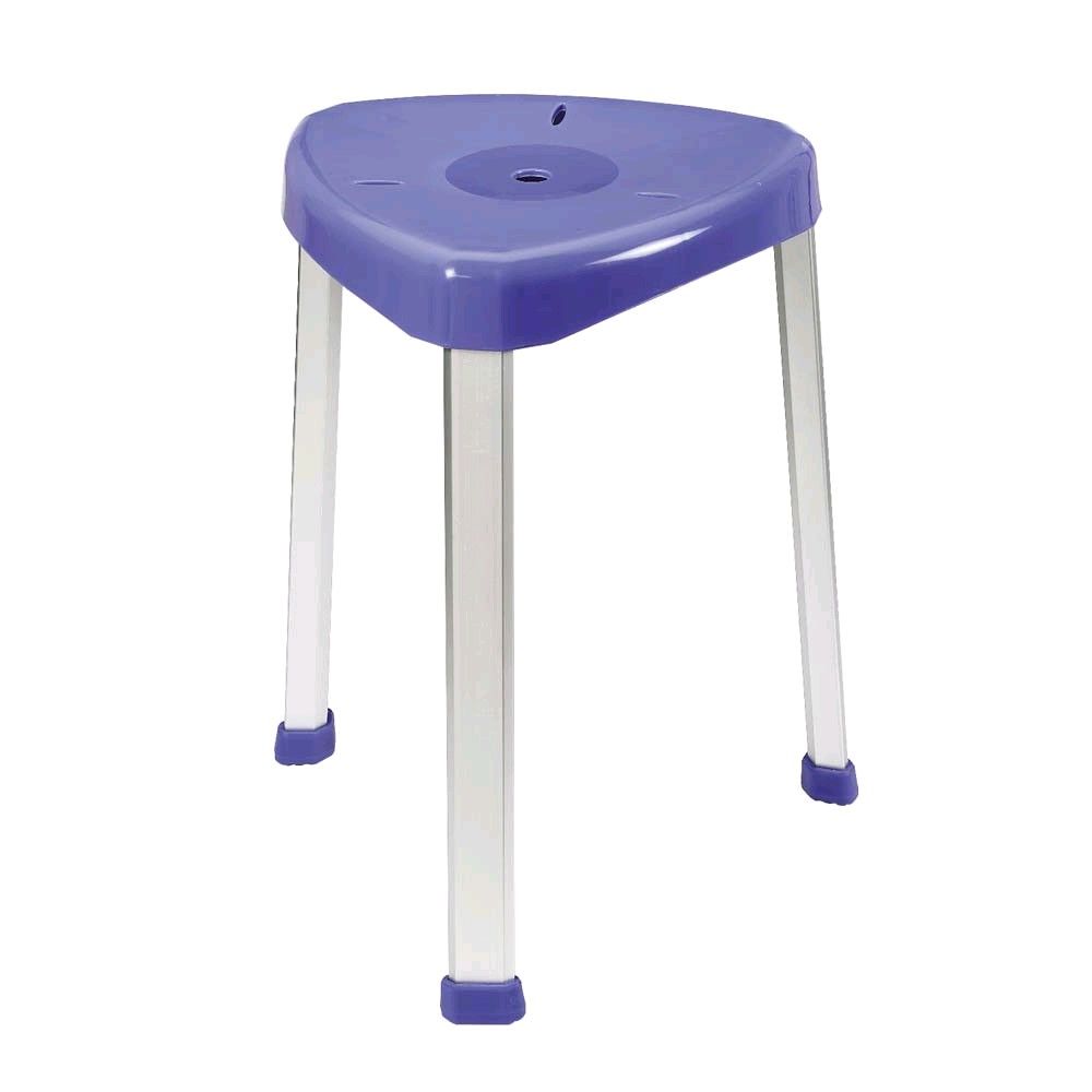 Careline AQUASAFE Eck Duschhocker, höhenverstellbar, 35x35cm, blau