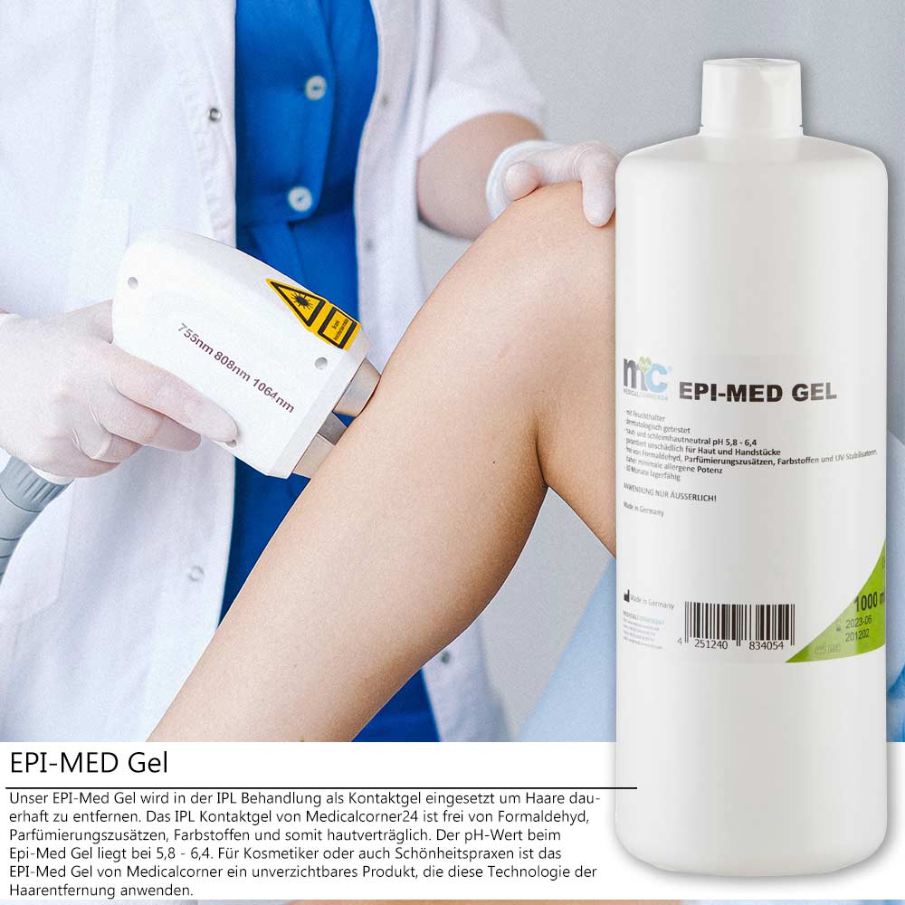 IPL Gel Epimed, IPL Kontaktgel für Laser-Haarentfernung, Gel, 1.000 ml