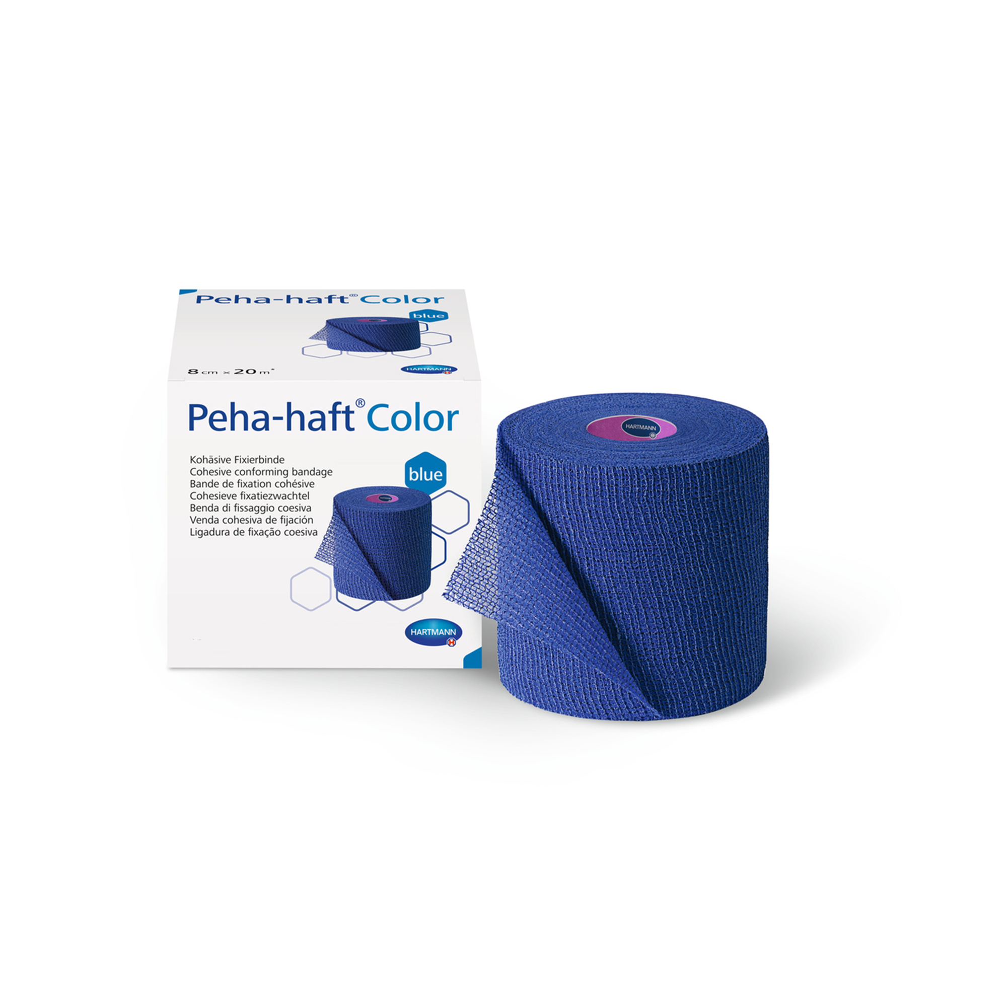 Hartmann Peha-haft® Color 6 cm blau, gedehnt 21 m lang