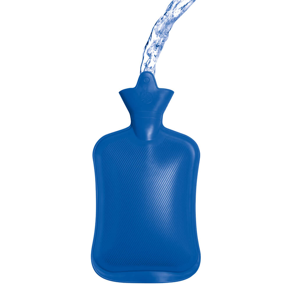 Wärmflasche 2L, Schraubverschluss, 32,5x20,3cm, von Lifemed®, blau