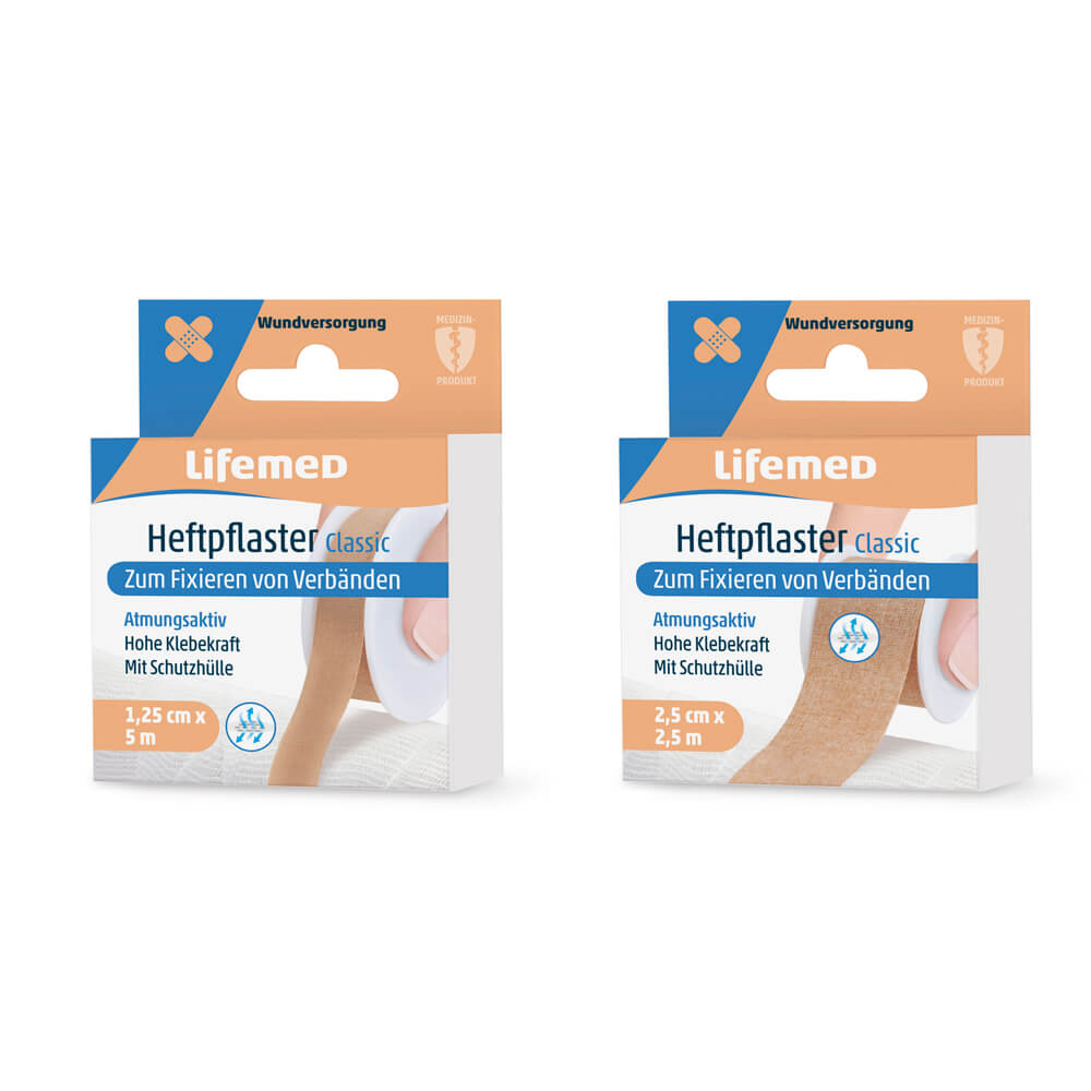 Heftpflaster Classic, hautfarben, von Lifemed®, 2 Größen