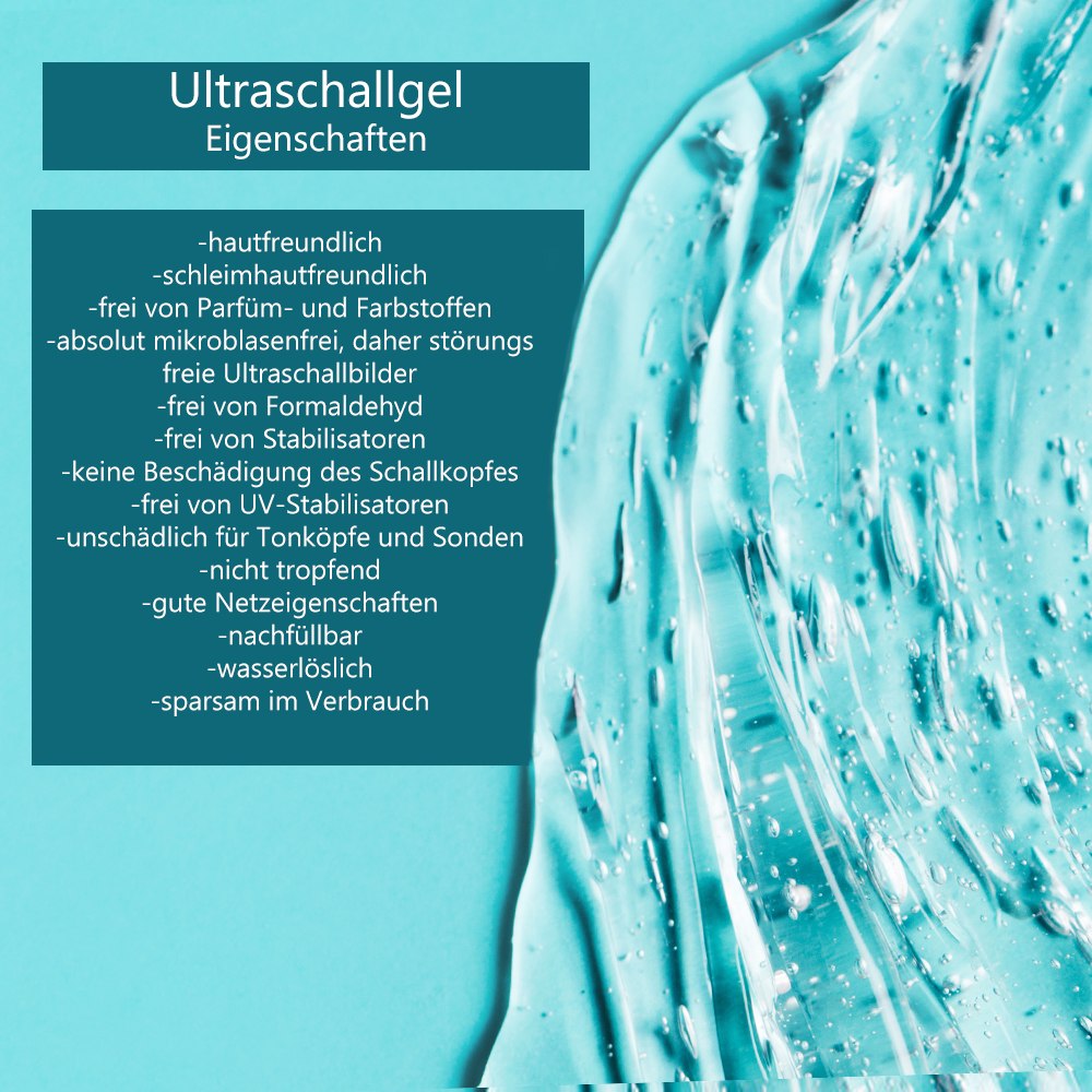 Ultraschallgel, Sonographiegel, Kontaktgel, Leitgel, Gel, 1.000 ml