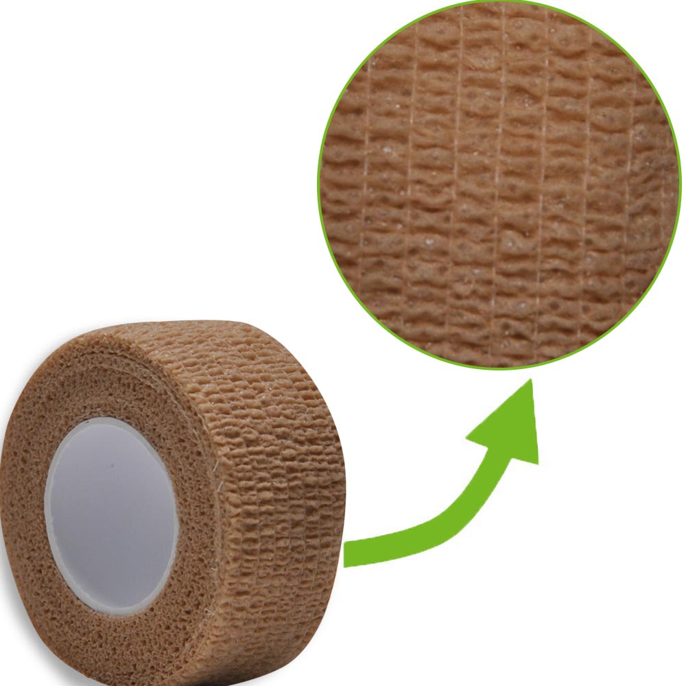 MC24 Fingertape, kohäsiv, 2,5cmx4,5m, haufarben, 5St