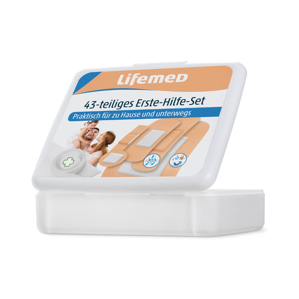 Erste-Hilfe-Set, Erste-Hilfe-Tasche, von Lifemed®, 43-teilig