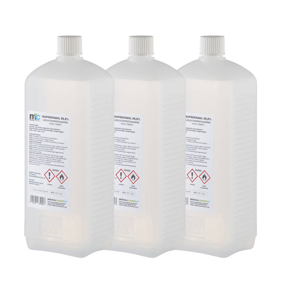 MC24 3x 1000 ml  Isopropanol 99,9% Isopropylalkohol Cleaner 2-Propanol