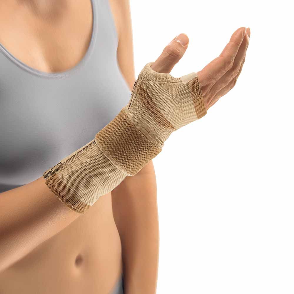 Bort ManuZip Eco Handgelenkbandage, haut, rechts, L