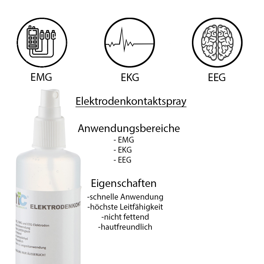 MC24 Elektroden Kontaktspray für EKG, EMG, EEG, Kontaktmittel, 250 ml