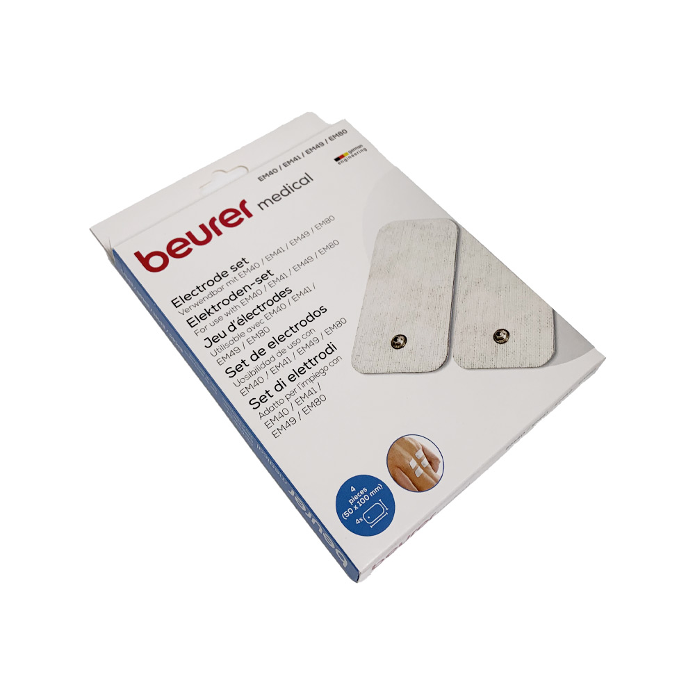 Beurer Elektroden 50x100 mm für Elektrostimulationsgerät EM 41/49/80/95, 4 St