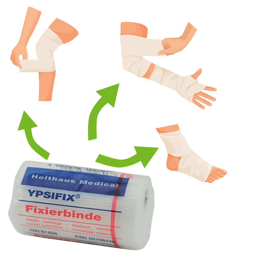 Holthaus Medical YPSIFIX® Fixierbinde, elastisch, glatt, 6cmx4m, 1 St.