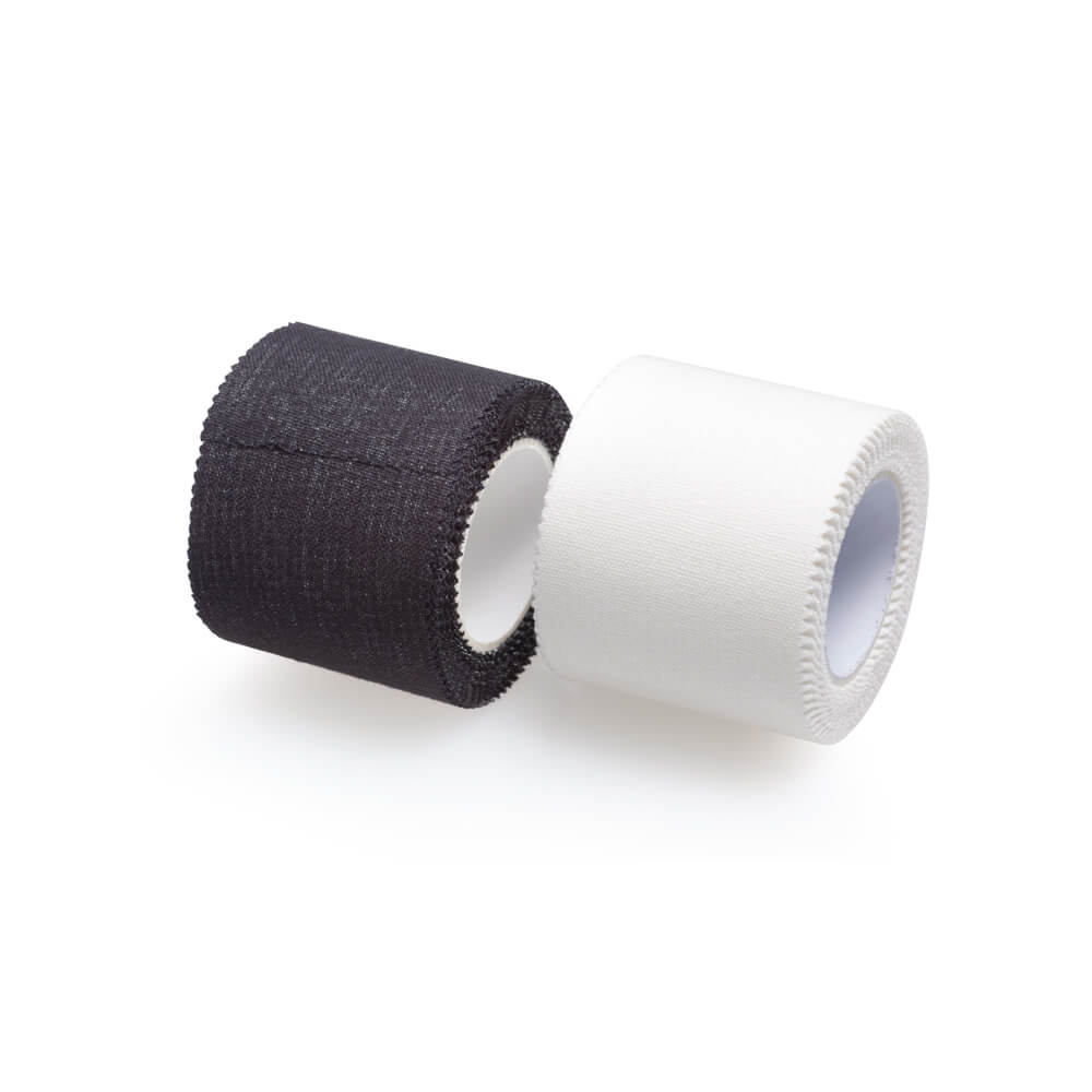 Sporttape, stabilisierend, von Lifemed®, 3m x 3,8cm, 2 Rollen (schwarz/weiß)