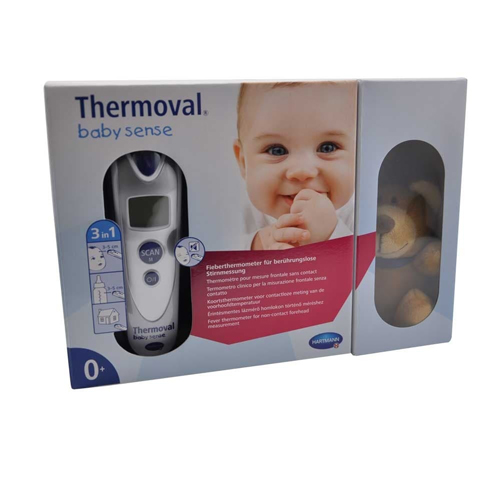 Das berührungsfreie Thermoval-Thermometer für Babys gibt es sogar inklusive Kuschelbär