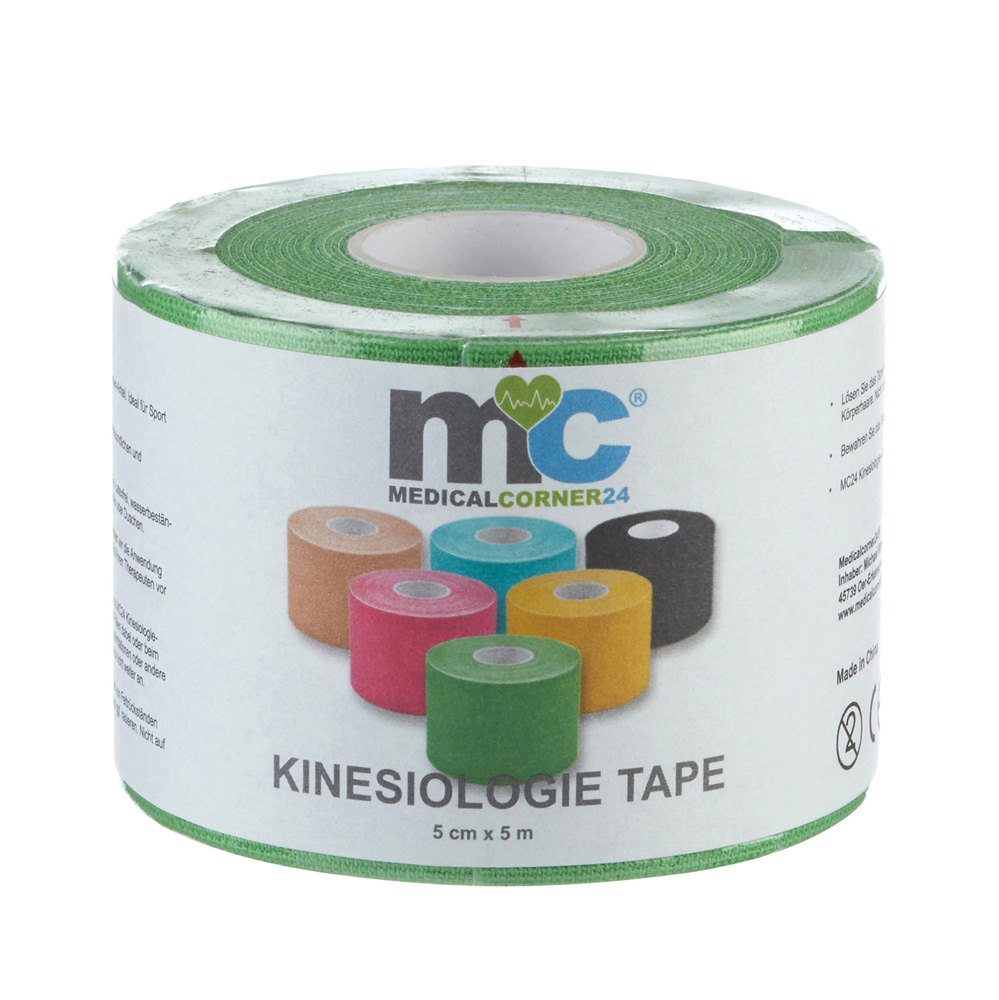 Power Kinesiologie Tapes, 5cm x 5m, 12 Rollen in sechs versch. Farben