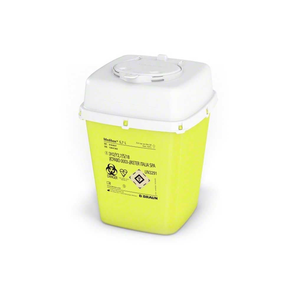 B.Braun Medibox® Entsorgungsbehälter, gelb/weiß, 5,7 L