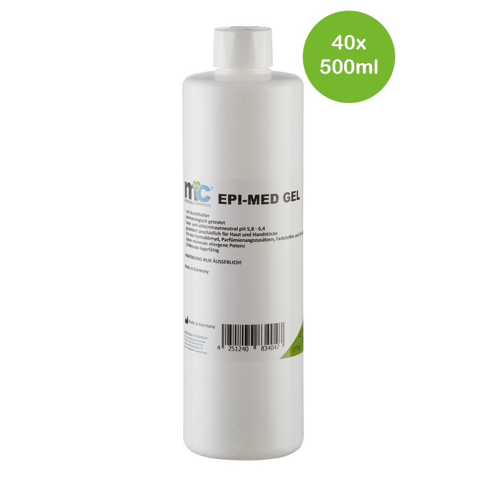 IPL Gel Epimed, IPL Kontaktgel für Laser-Haarentfernung, 40 x 500 ml
