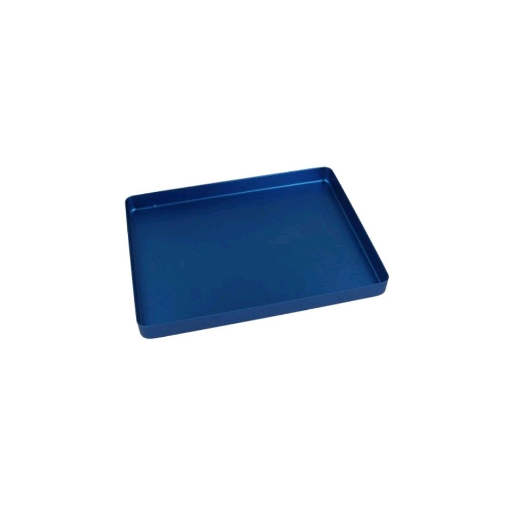Euronda Mini-Tray Boden aus Aluminium, ungelocht, blau