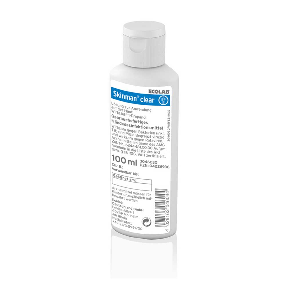Ecolab Händedesinfektion Skinman Clear, 100 ml