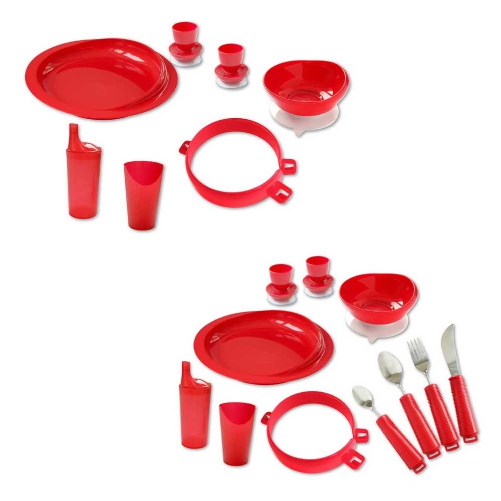 Behrend Geschirr-Set Alzheimer, Farbe rot, 6-  oder 10-teilig