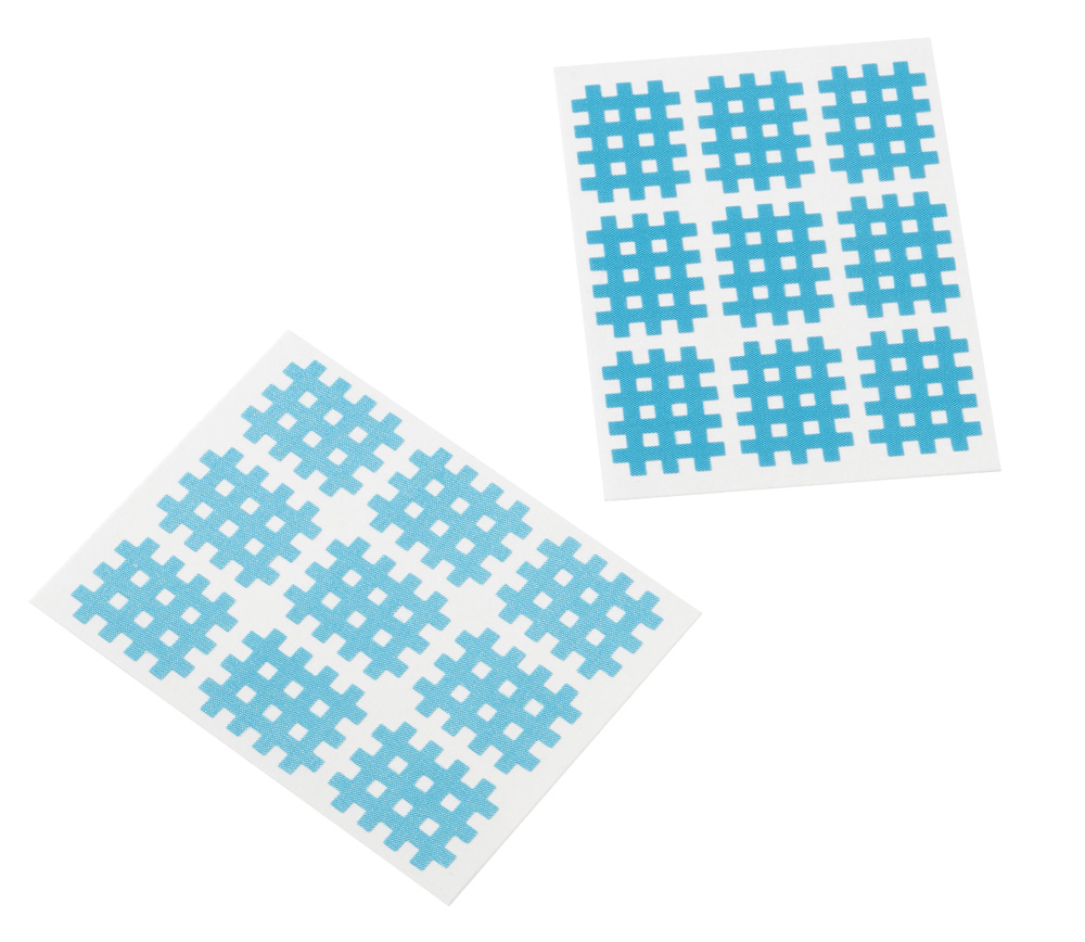 Cross Tape, Cross Patch, Gittertape, 2,7x2,1cm, 10 Bögen à 9 St, blau