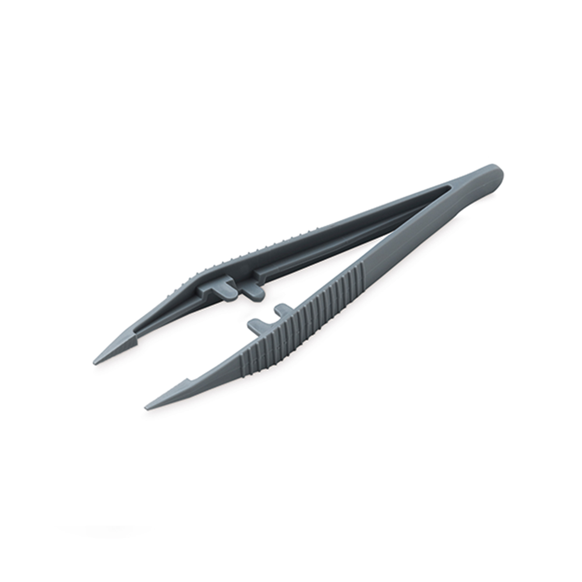 Hartmann Pinzette, fein geriffelt, Kunststoff, grau 12,5 cm steril, einzeln verpackt