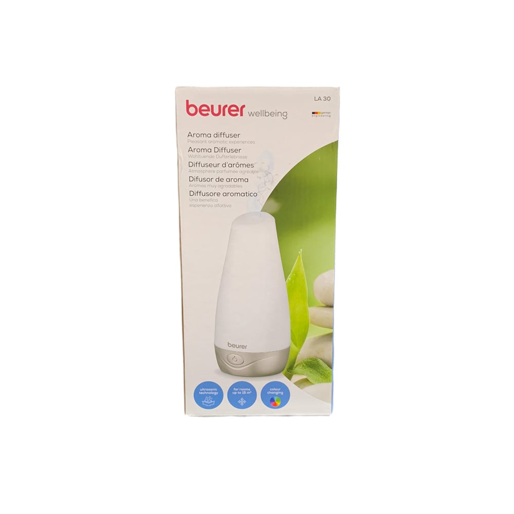 Beurer LA 30 Aroma Diffuser, Ultraschall-Luftbefeuchter, LED Farblicht