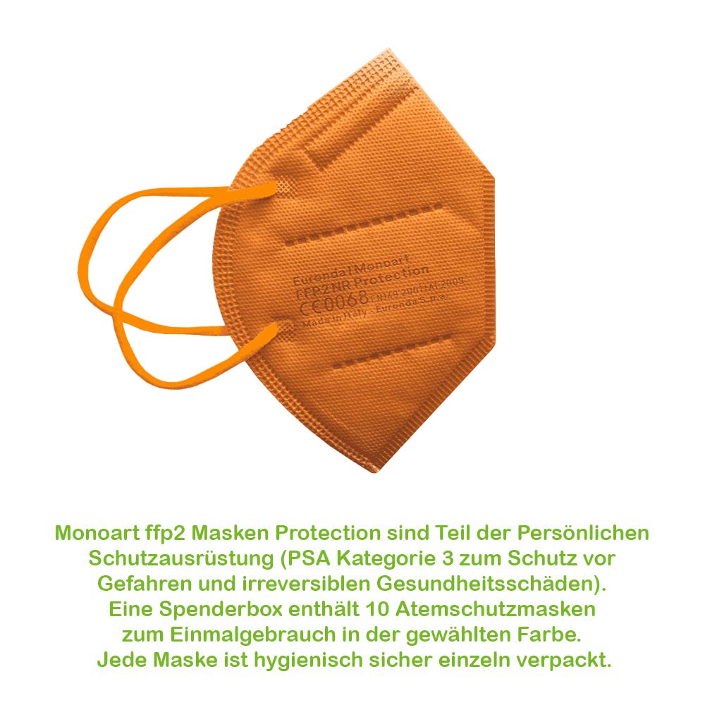 Monoart FFP2 Atemschutzmasken von Euronda, 10 St., orange