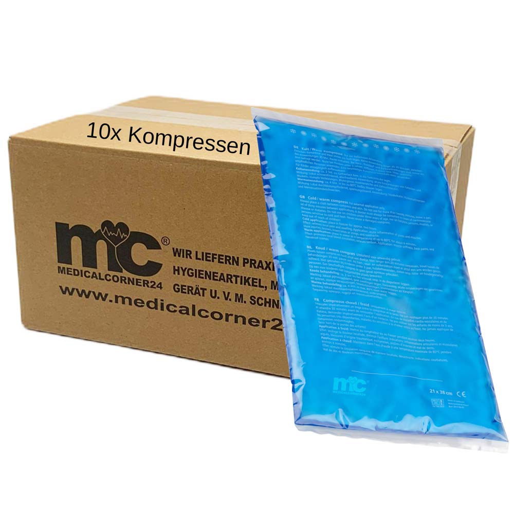 Kalt Warm Kompresse, Gel, Mikrowellen geeignet, 21x38 cm, 10 St.