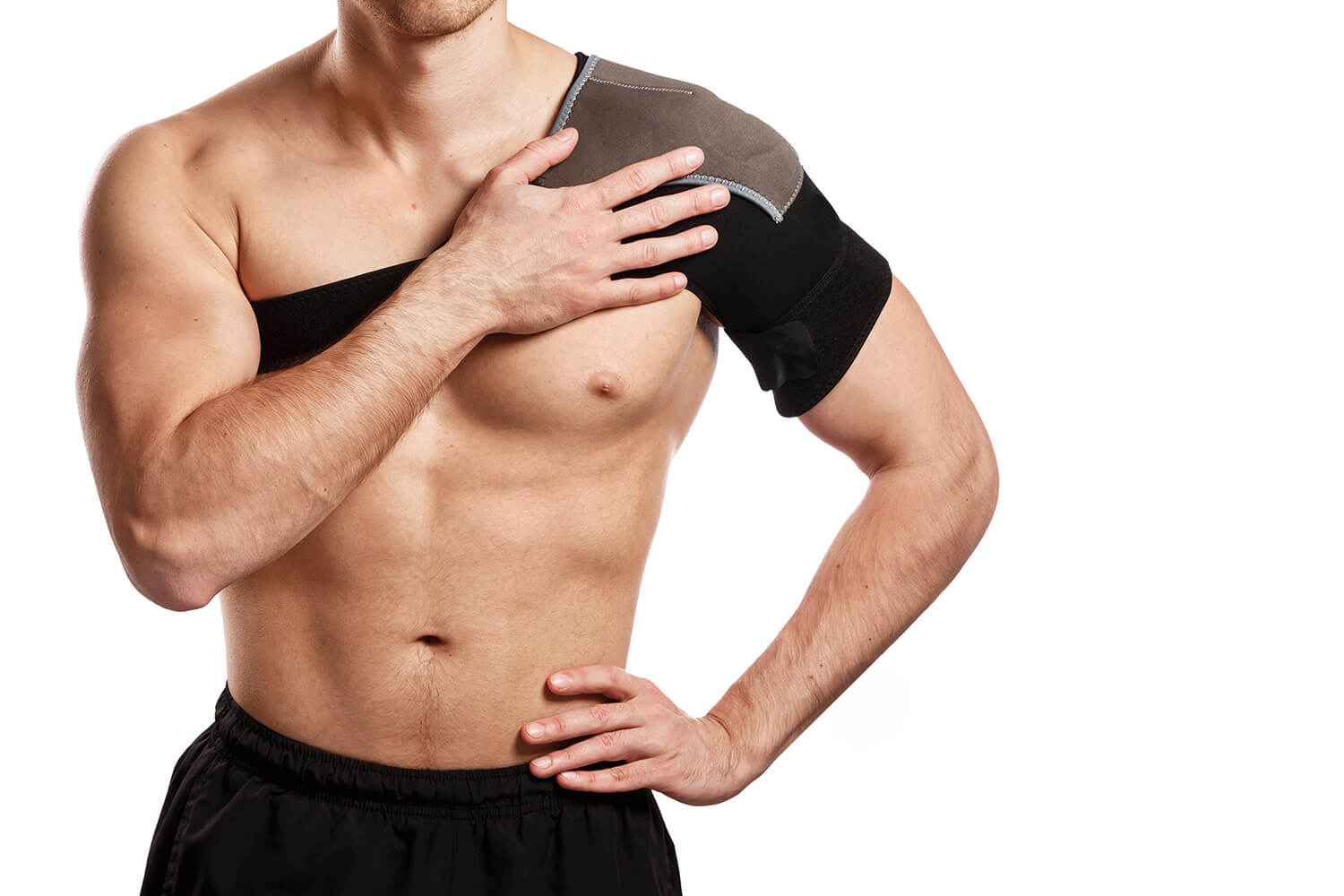 schulterbandage angezogen schulterbandage angezogen