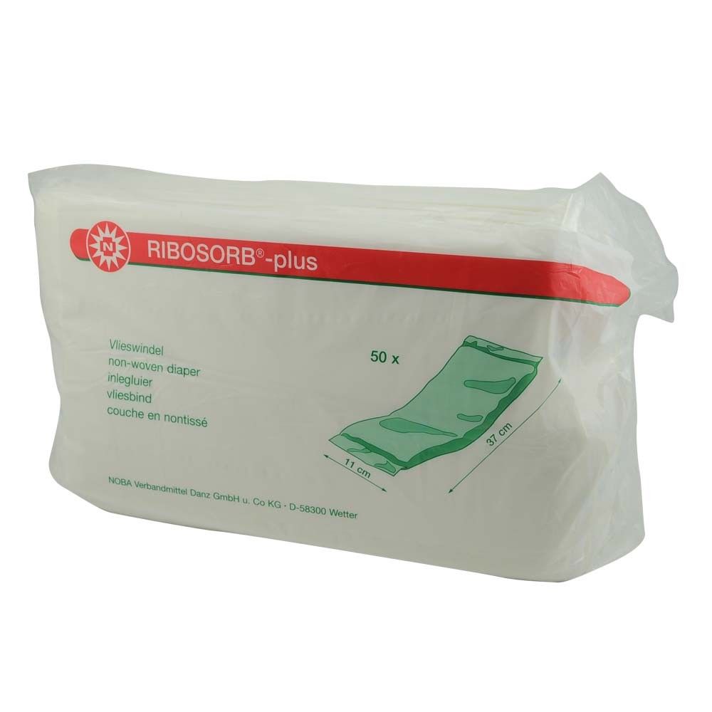 Noba Vlieswindel RIBOSORB®-plus, hochsaugfähig, 11 x 37 cm, 50 Stück