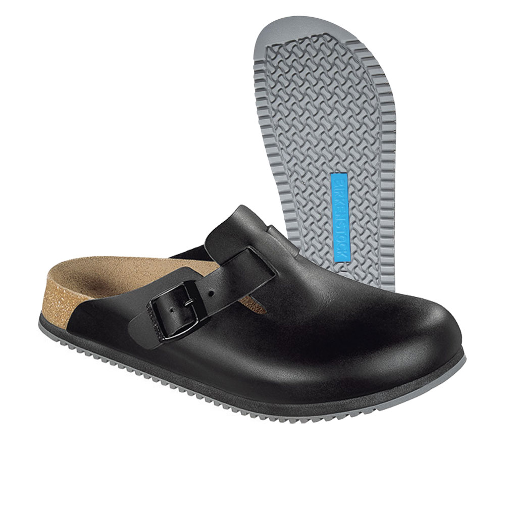 Birkenstock Boston SL Super Grip, Superlaufsohle, schwarz, Gr. 40