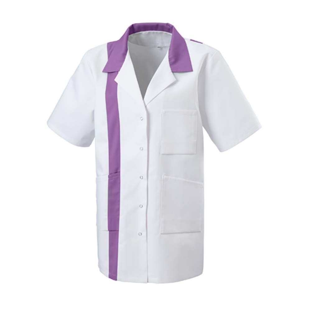 Exner Arzt-Kittel, 1/4 Arm, Brust-/Seitentaschen, purple, XS